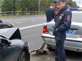 Легковушка протаранила стоявший на месте ДТП полицейский автомобиль