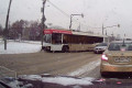 Автобус врезался в столб на Панфиловском проспекте