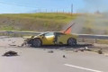 Lamborghini сгорел на М11 после столкновения с 400-м автобусом